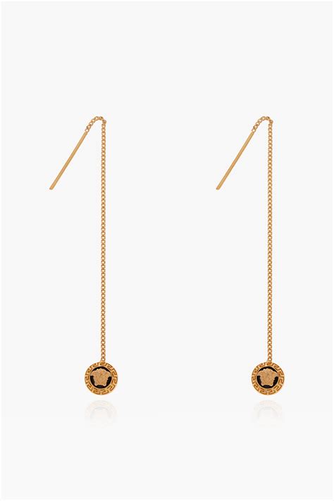 versace long earrings|Versace earrings for women.